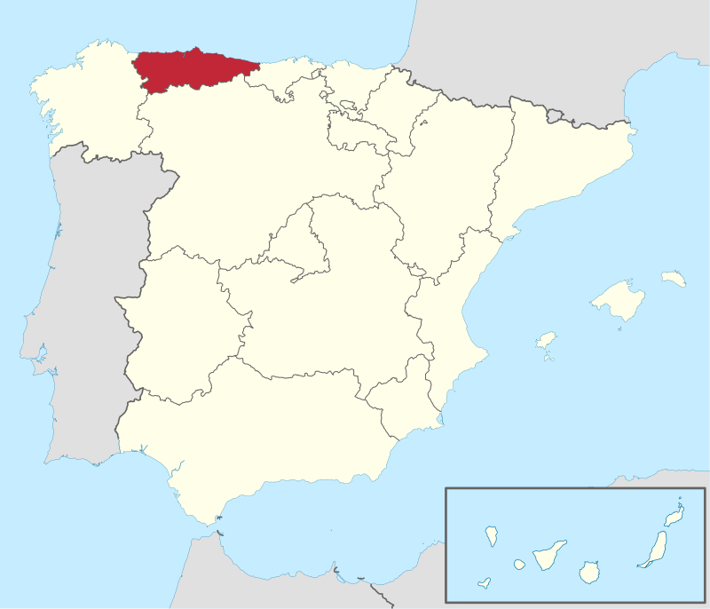 Ubicación en España: Asturias