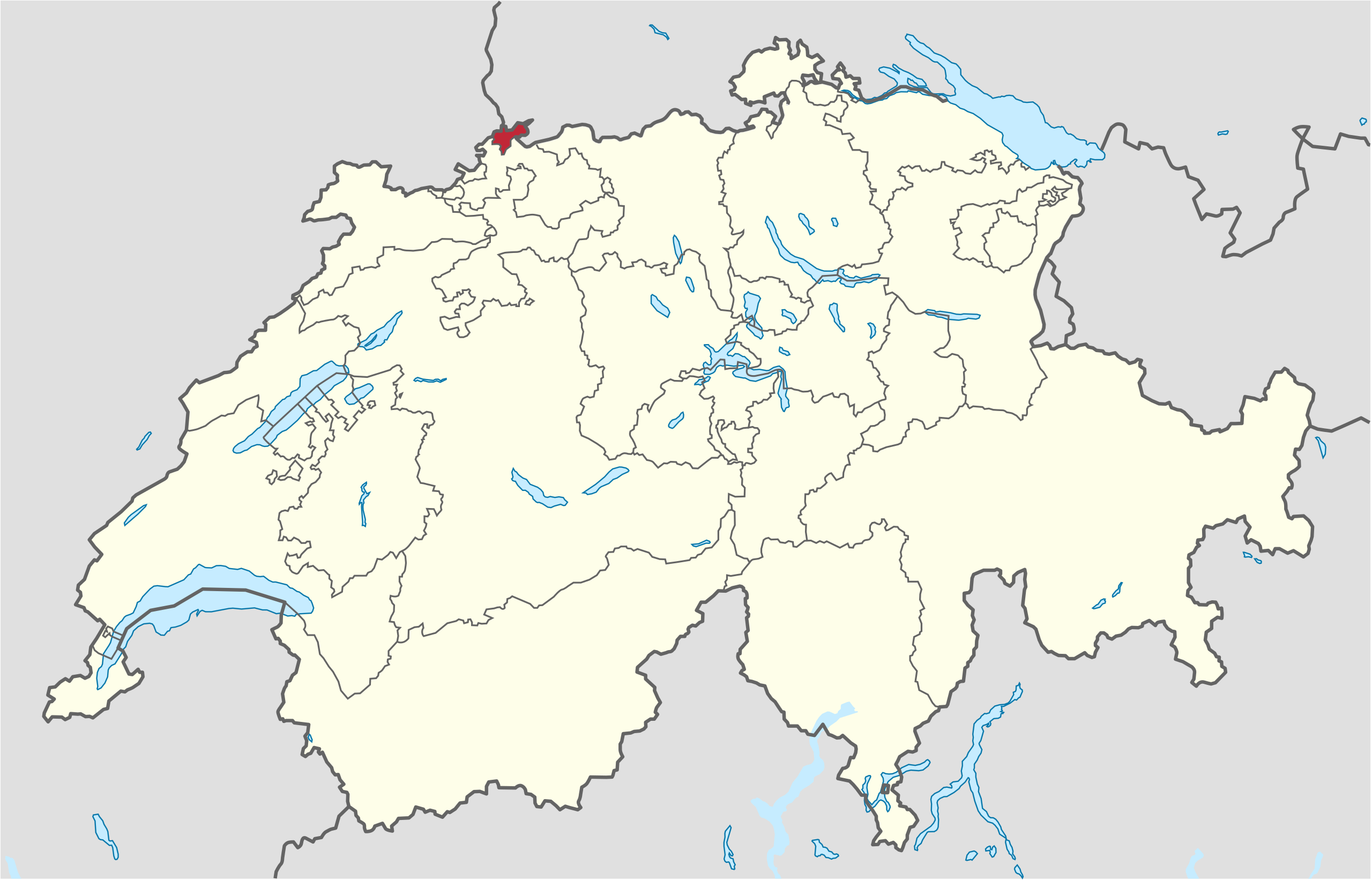 Ubicación en Suiza: Cantón