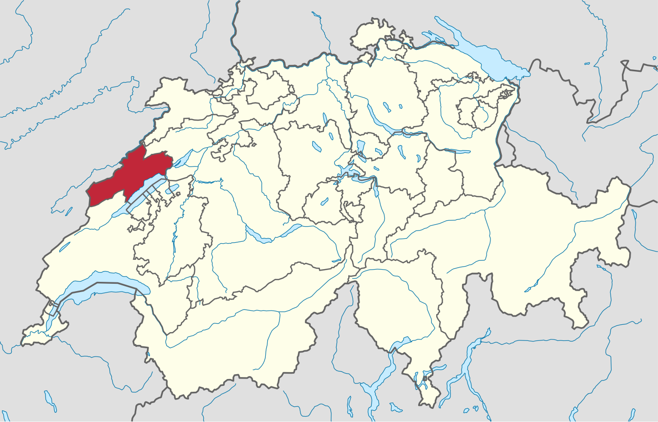 Ubicación en Suiza: Cantón