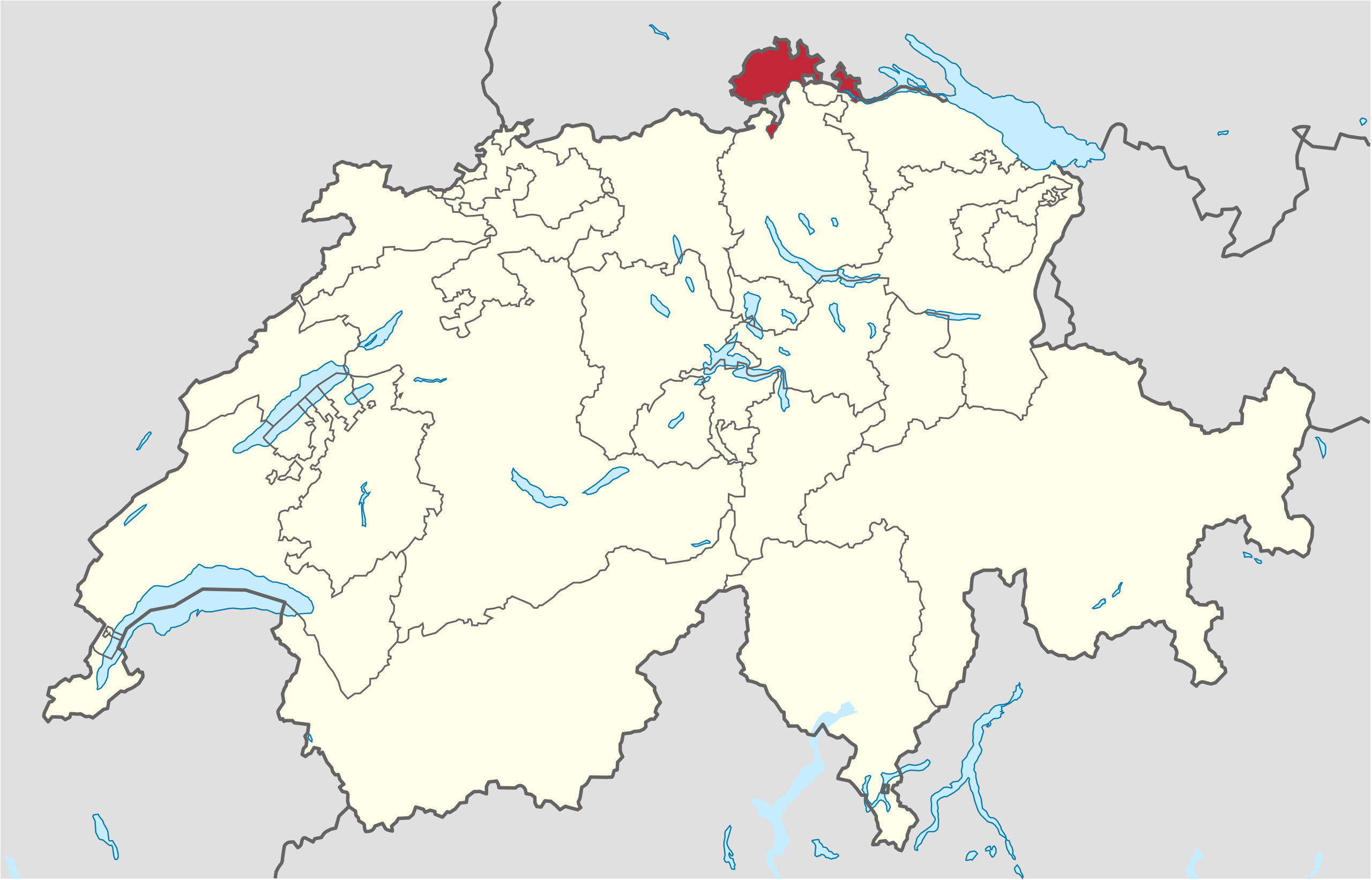Ubicación en Suiza: Cantón