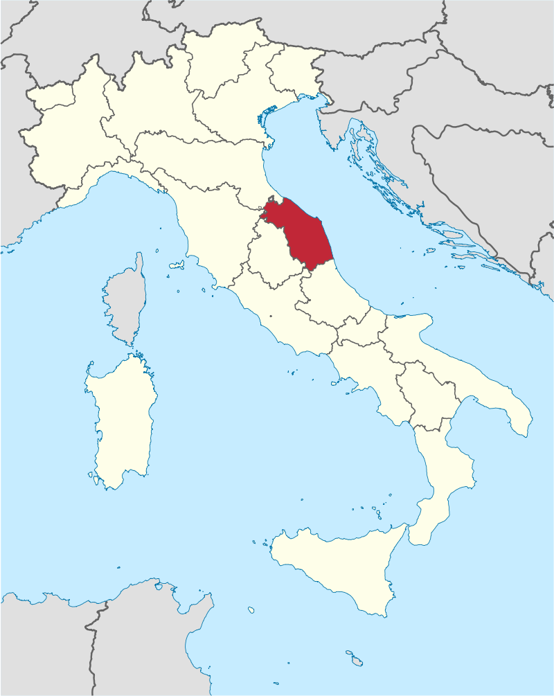 Posizione in Italia: Marche