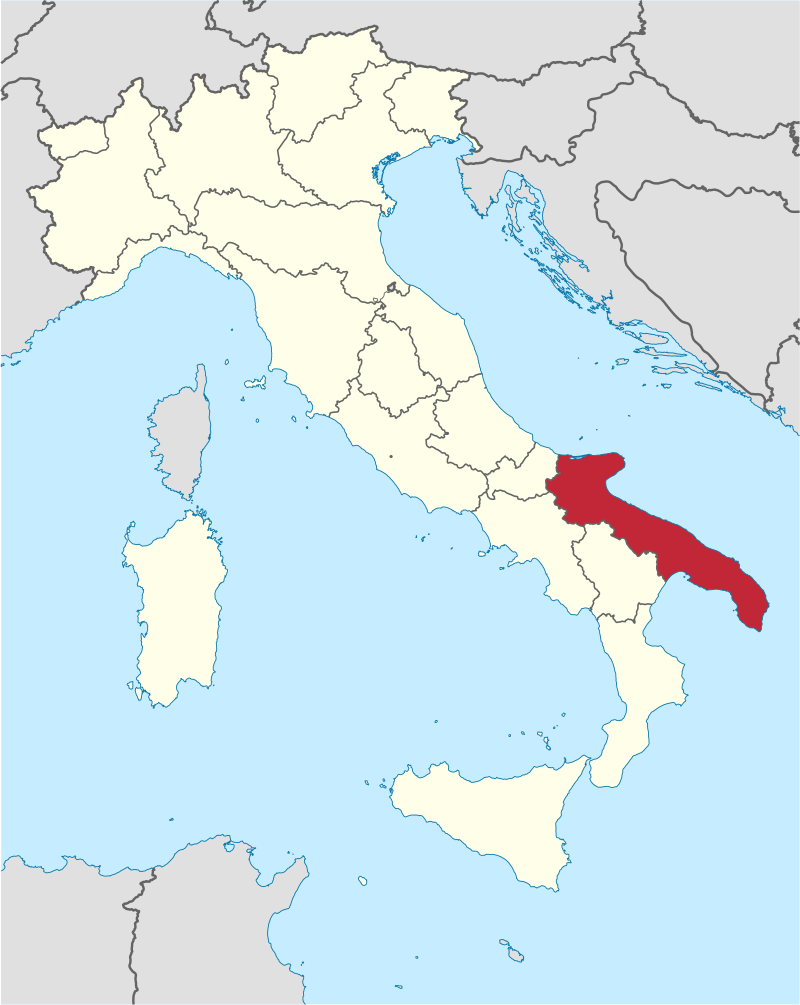 Posizione in Italia: Puglia
