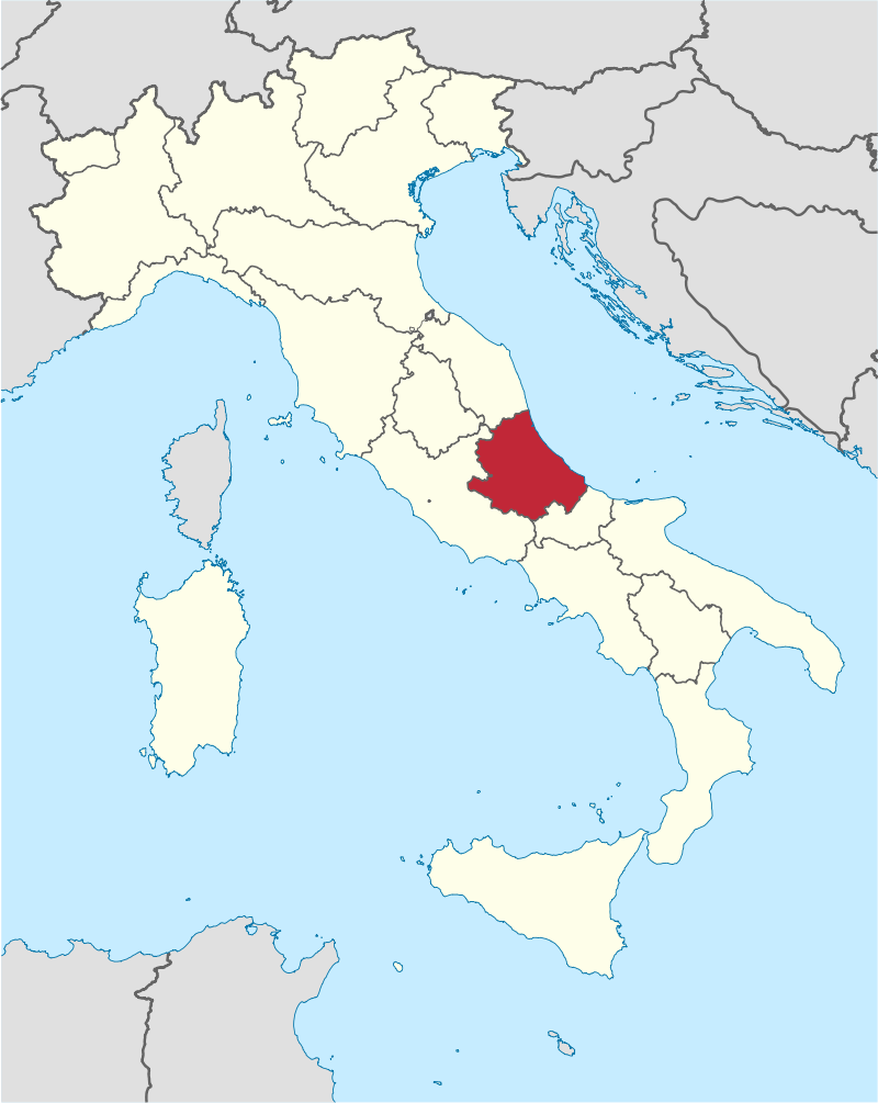 Posizione in Italia: Abruzzo