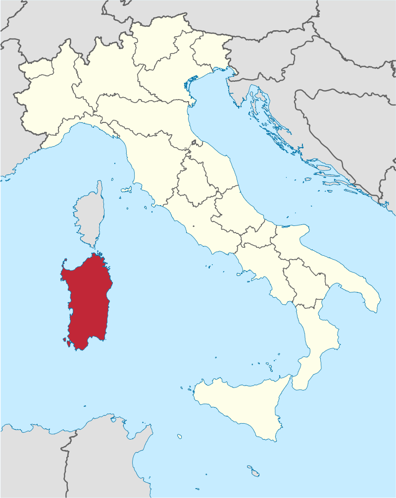 Posizione in Italia: Sardegna