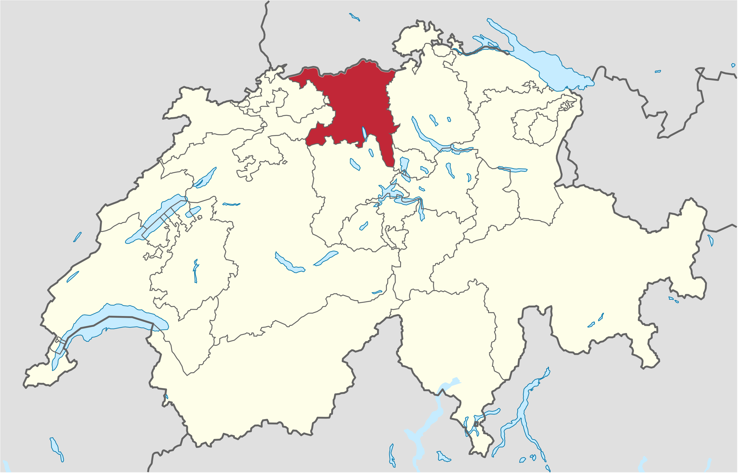 Ubicación en Suiza: Argovia